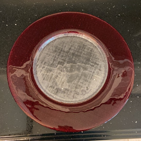 Christmas Large Glass Serving Tray Plate Platter Holiday Festive Vintage - Picture 9 of 14